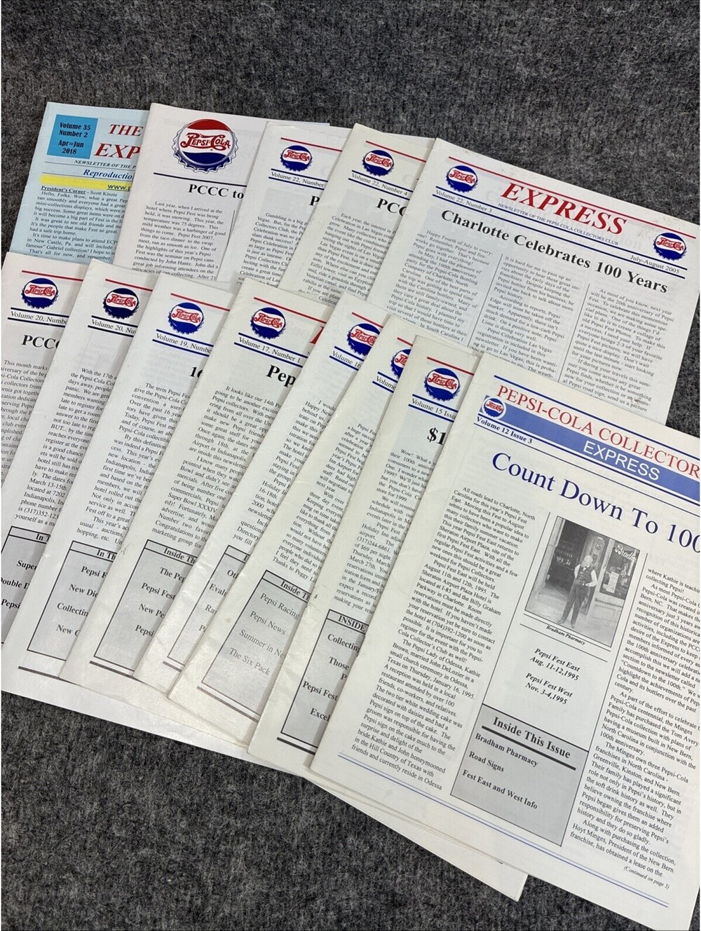 Pepsi Newsletter Express Newsletter Lot of 13 1990s 2000s 2010s Advertising #1
